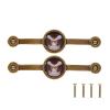 Gavigain Antique Copper Zinc Alloy Handle European Modern Acrylic for Cabinet Drawer (Brown) view 1