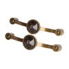 Gavigain Antique Copper Zinc Alloy Handle European Modern Acrylic for Cabinet Drawer (Brown) view 2