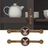Gavigain Antique Copper Zinc Alloy Handle European Modern Acrylic for Cabinet Drawer (Brown) view 3