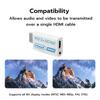 Mcbazel Wii to HDMI Adapter, Wii to HDMI Converter with 1.5m Cable 1080P, Wii Video Audio Signal Converter 1080P Full HD with 3.5mm Stereo Audio Port for Wii Console HDMI Monitor HDTV Video Projector view 3