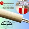BEIEBIJOB 3.3ft Self Adhesive Floor Cord Cover,Heavy Duty Soft PVC Cable Protector and Extension Cord Hider,Cord Management System to Hide Wires on Floor,Cable Cavity:0.61" (W) x 0.32" (H) Beige view 2