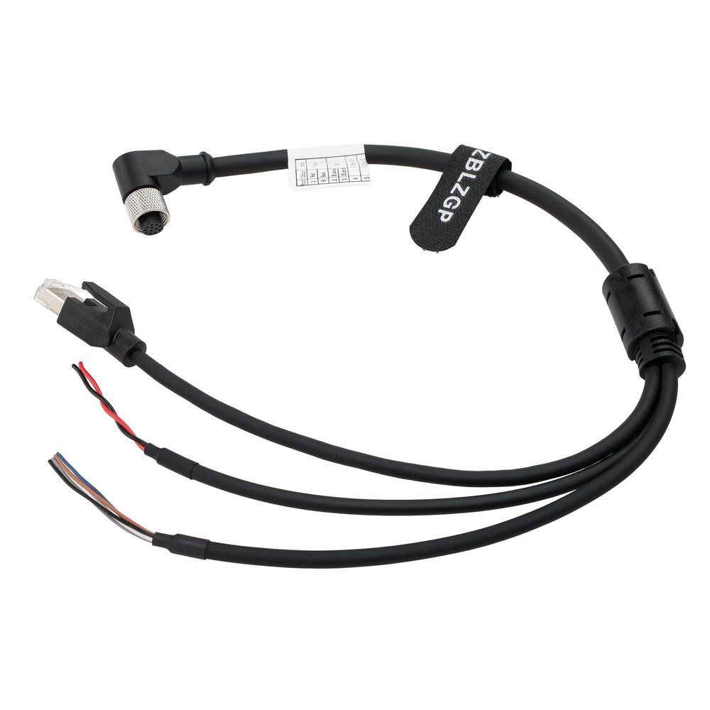 ZBLZGP Aviation Plug M12 12Pin 1 to 3 Wire for Livox Foraging MID-360 LID-360 LIDAR (Elbow 12Pin Female, 15cm)