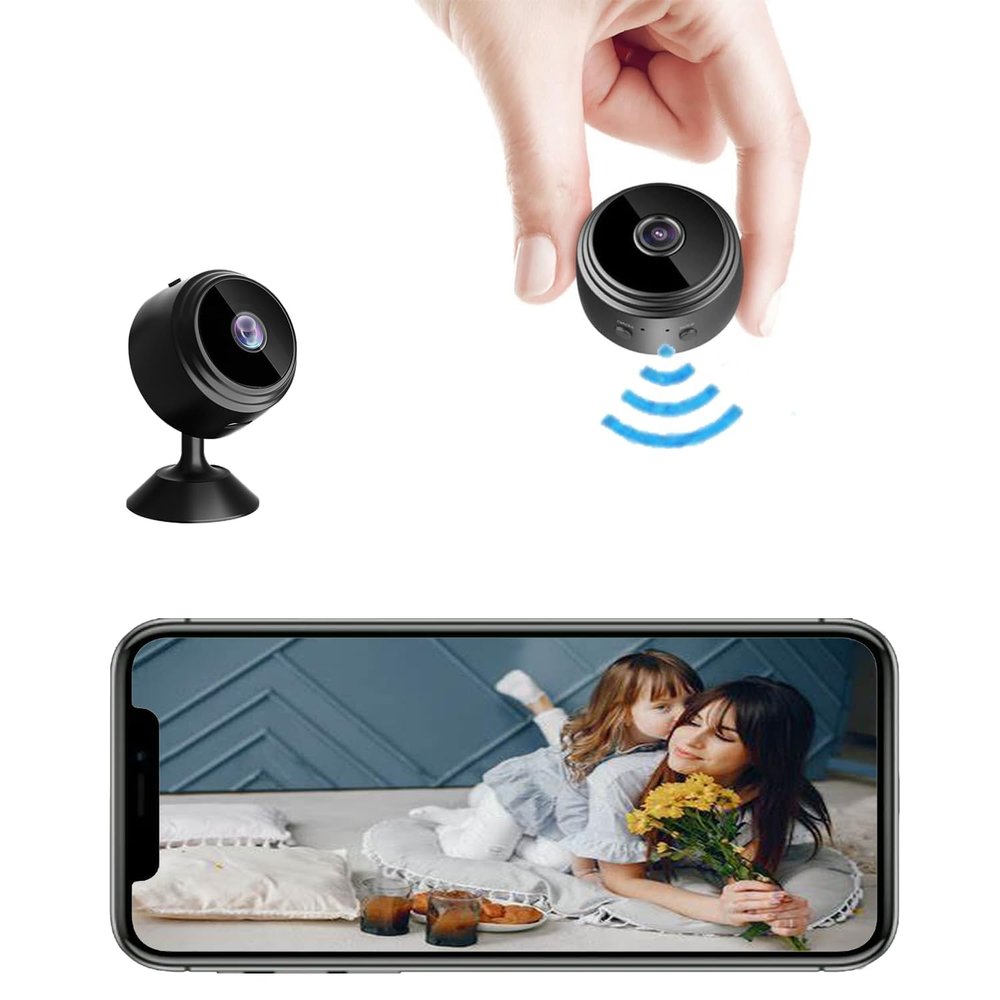 OVWE Mini Hidden Camera, 1080P Night Vision Spy CameraWide-Angle Home Security Camera with Motion Detection (2 Pack)