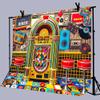 80s Diner Party Backdrop 9x6ft Back to The 80s Party Hip Pop Disk Cassette Photography Background 80s Party Banner Supplies Photo Booth Props BJDWLU0037 view 4