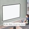 Projector Screen 30in 40in 50in 60in 72in Projection Screen Indoor Outdoor 4:3/16:9 4K HD Movies Screen for Home Theater Office, White/Black Roll-Down Manual Projector Screen(Black 4:3,60in) view 2