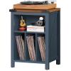 Joaxswe Record Player Stand with Vinyl Record Storage Holds up to 160 Albums,Large Wood Record Player TableBlue Turntable Stand Cabinet Dispaly Shelf for Living Room,Bedroom,Office view 1