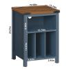 Joaxswe Record Player Stand with Vinyl Record Storage Holds up to 160 Albums,Large Wood Record Player TableBlue Turntable Stand Cabinet Dispaly Shelf for Living Room,Bedroom,Office view 2