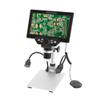 ACAGALA B1200 Digital Microscope 7 Inch Large Color Screen Large Base LCD Display 12MP 1-1200X Continuous Amplification Magnifier with Metal Stand and Two Auxiliary Lights view 1