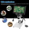 ACAGALA B1200 Digital Microscope 7 Inch Large Color Screen Large Base LCD Display 12MP 1-1200X Continuous Amplification Magnifier with Metal Stand and Two Auxiliary Lights view 2