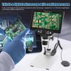 ACAGALA B1200 Digital Microscope 7 Inch Large Color Screen Large Base LCD Display 12MP 1-1200X Continuous Amplification Magnifier with Metal Stand and Two Auxiliary Lights view 3