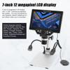 ACAGALA B1200 Digital Microscope 7 Inch Large Color Screen Large Base LCD Display 12MP 1-1200X Continuous Amplification Magnifier with Metal Stand and Two Auxiliary Lights view 4