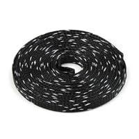 10mm Braided Cable Sleeving 5 Colors Length 5M Insulation Tight PET Expandable 150% Wire Cable Sleeves Gland Wire Sheathing - (Color: Black White)