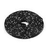 10mm Braided Cable Sleeving 5 Colors Length 5M Insulation Tight PET Expandable 150% Wire Cable Sleeves Gland Wire Sheathing - (Color: Black White) view 1