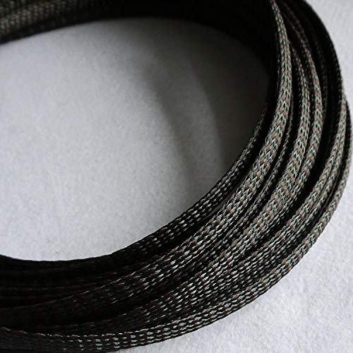 10meter Cable Sleeves 10mm Cotton yarn Braid Wire Protecting PP+ PET Nylon Cable Sleeve wire mesh shock for cable sets - (Color: CB)
