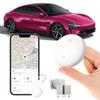 Car GPS Tracker for Vehicles Worldwide GPS Tracker for Vehicles Work with Find My (iOS Only), Car Vehicle Tracking Anti-Lost Locator with App for Cars, Wallet, Pets, Luggage (White) view 1