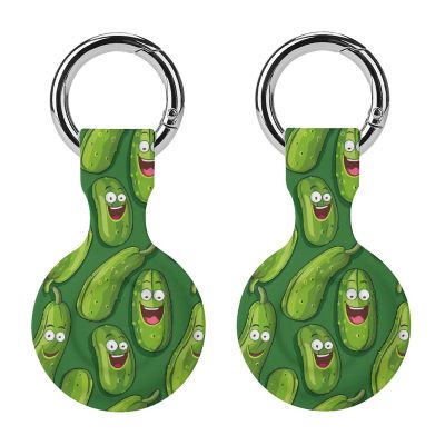 Funny Cucumber Silicone Case for Airtags Tracker Protective Cover for Wallet Luggage Pets with Prints