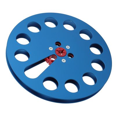 7 x 1/4 Empty Take Up Reel to Reel Hub, Aluminum Alloy 1/4 7 Inch 11 Holes Empty Tape Reel for Recording Open Reel Sound Tape Empty Disc Open Reel Machine (Blue)