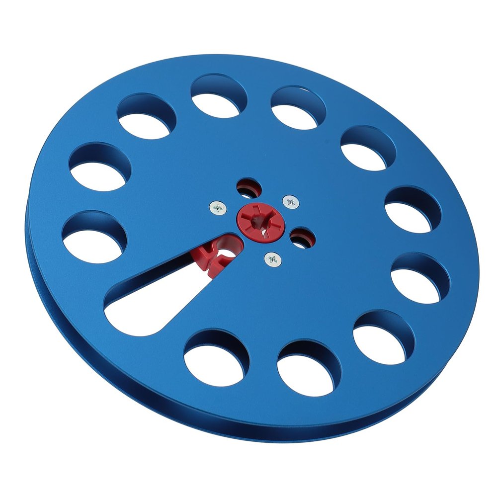 7 x 1/4 Empty Take Up Reel to Reel Hub, Aluminum Alloy 1/4 7 Inch 11 Holes Empty Tape Reel for Recording Open Reel Sound Tape Empty Disc Open Reel Machine (Blue)