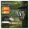 QDVOPHZA 4G Solar Security Cameras Wireless WiFi Outdoor 3K HD Video Surveillance Wildlife Night Vision Human/Animal Detection(WiFi Version Add 64G) view 3