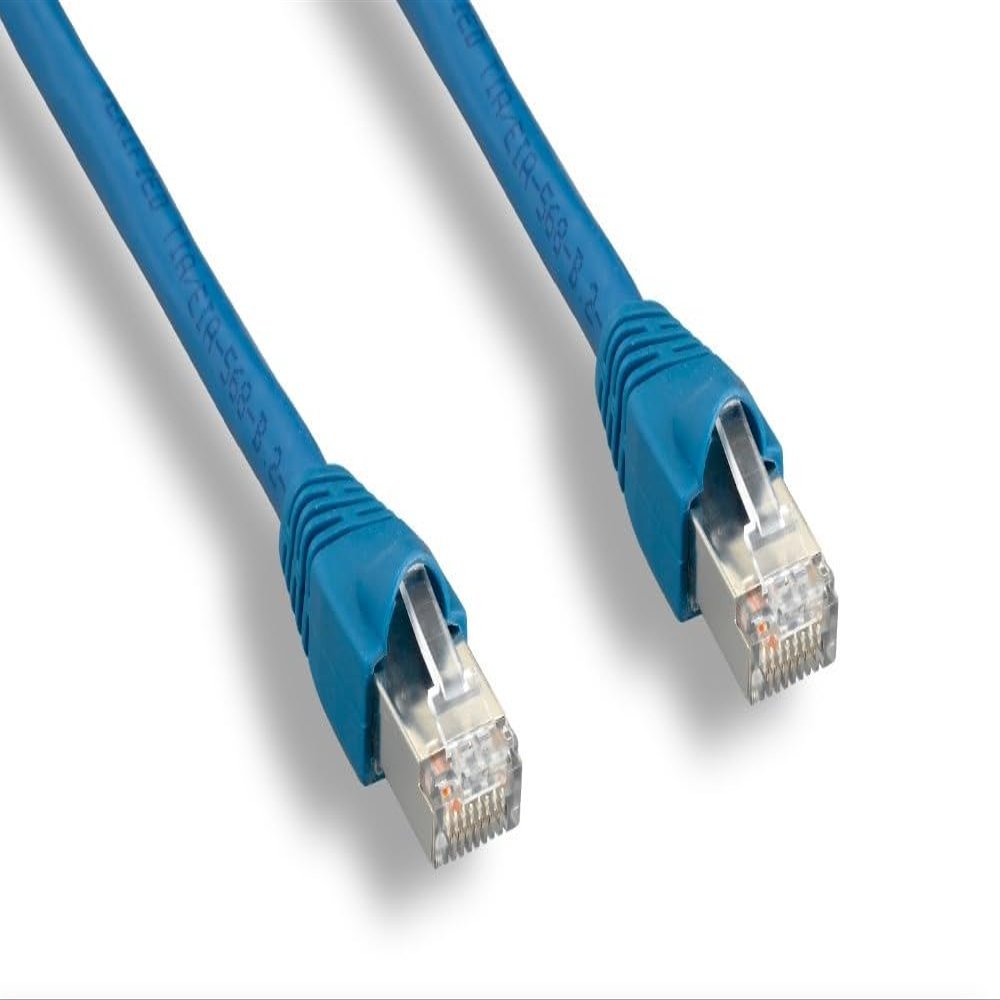 10 Ft (10ft) Cat6A STP (Shielded) Ethernet Internet Network Patch Cable Ultra Blue w/Ultra Boot RJ45 m/m 10/100/1000 10GB Gigabit (1 Unit)