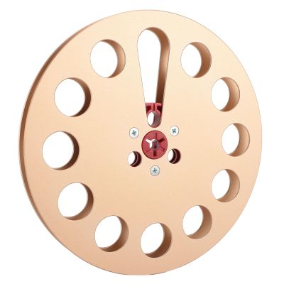 7 x 1/4 Empty Take Up Reel to Reel Hub, Aluminum 1/4 7 Inch Empty Tape Reel for Recording Open Reel Takeup Reel Machine Open Reel Sound Tape Empty Disc Open Reel Parts (Gold)