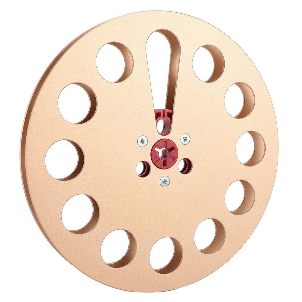 7 x 1/4 Empty Take Up Reel to Reel Hub, Aluminum 1/4 7 Inch Empty Tape Reel for Recording Open Reel Takeup Reel Machine Open Reel Sound Tape Empty Disc Open Reel Parts (Gold)
