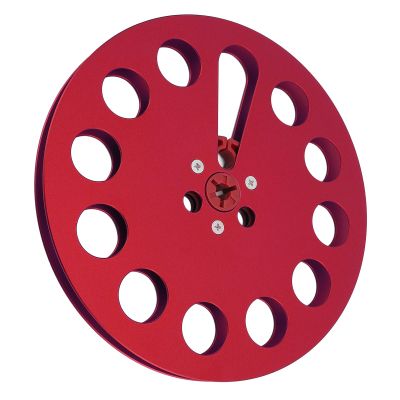7 x 1/4 Empty Take Up Reel to Reel Hub, Aluminum Alloy 1/4 7 Inch 11 Holes Empty Tape Reel for Recording Open Reel Sound Tape Empty Disc Open Reel Machine (Red)
