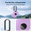 4 Pack Case for Tile by Life360 Pro (2024) Bluetooth Tracker,Soft Protective,Shockproof,BOVUGAC Silicone Case Cover with Keychain-Purple+Pink+Black+White view 3