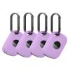 4 Pack Case for Tile by Life360 Pro (2024) Bluetooth Tracker,Soft Protective,Shockproof,BOVUGAC Silicone Case Cover with Keychain-Purple view 1