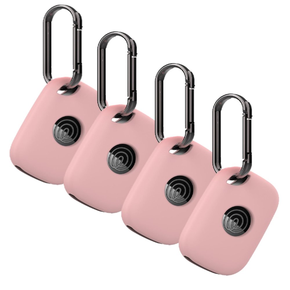 Case for Tile by Life360 Pro (2024) New Bluetooth Tracker, Soft Silicone Protective Portable Scratch Shock Resistant4 Pack Pink.