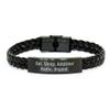 Eat Sleep Amateur Radio Repeat Funny Gift for Amateur Radio Enthusiasts with Interlaced Leather and Stainless Steel - Unique Christmas Unique Gifts for Ham Radio Operators view 1