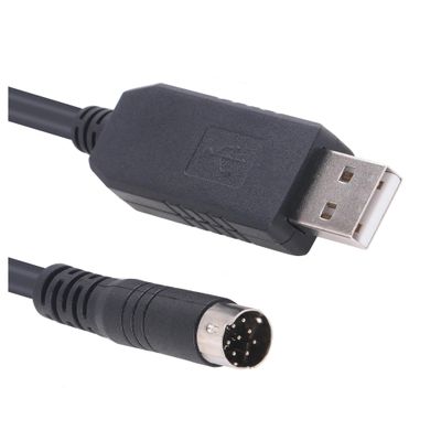 ACGTUY USB to 8-pin M/i/ni Din RS232 Serial Communication Cable Compatible with The LS XGB XBM XBC PLC to PC Control Download Cable