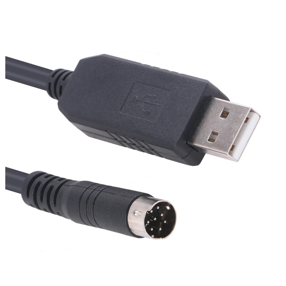 ACGTUY USB to 8-pin M/i/ni Din RS232 Serial Communication Cable Compatible with The LS XGB XBM XBC PLC to PC Control Download Cable
