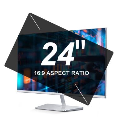 TYLGDSGS 24 Inch Computer Privacy Screen Filter 21.37InX11.88In - Anti Glare - Anti Blue Light Screen Protector Film, Removable Anti Spy Data Confidentiality Privacy Shield, 16:9 Widescreen Monitor