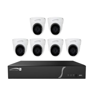Speco Technologies ZIPL86T2 8-Channel Zip Kit 6-Turret Cameras, 2TB Storage, EZ Wizard Setup