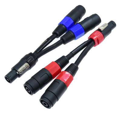 Arklove Speakon Splitter Cable,(1 Male to 2 Female) spaker Cable Break Out Twist Lock Audio Cable NL4FC Speak-on Break Out for Speaker Cable, 2 Packs