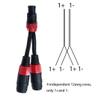 Arklove Speakon Splitter Cable,(1 Male to 2 Female) spaker Cable Break Out Twist Lock Audio Cable NL4FC Speak-on Break Out for Speaker Cable, 2 Packs view 2