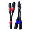 Arklove Speakon Splitter Cable,(1 Male to 2 Female) spaker Cable Break Out Twist Lock Audio Cable NL4FC Speak-on Break Out for Speaker Cable, 2 Packs view 3