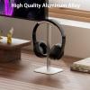 Ahonnpely Headphone Stand for Desk - Headset Stand with Aluminum Hanger and Plastic Headrest, Headphone Holder for AirPods Max, Sony, Bose, Beats and More (White) view 2