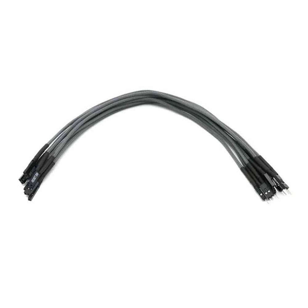 Chunsu Front Panel +P, P, Reset, Power SW, HDD, Speaker PC Motherboard Boot Cable Single Sleeved Extension Cable Kit-30cm(4)