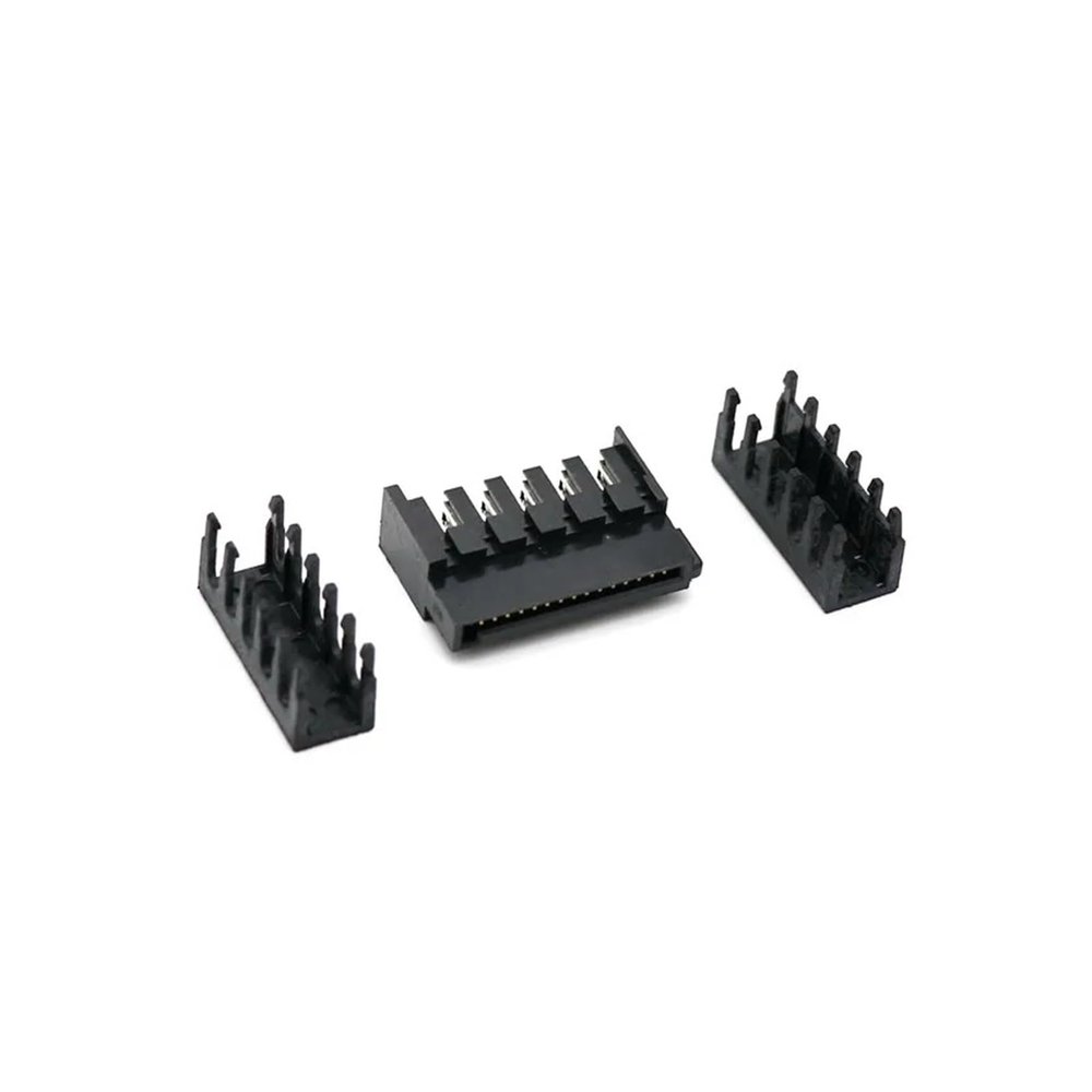 Chunsu Crimped SATA 15pin Female Power Housing Connector Plastic Shell for PC Computer ATX Hard Disk Power-10pcs(90 Degree Cap)