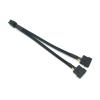 Chunsu PCI-E GPU 6Pin Male to Dual 2xIDE Molex 4Pin Power Adapter Cable-20cm(Black Sleeved) view 1