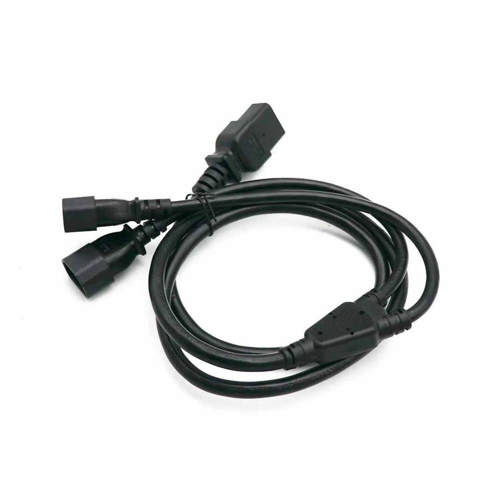 Chunsu C19 to 2xC14 Power Cord C14 Splitter Power Adapter Cable Server- 15A/250V, 14/3 AWG