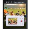 2.5K 72MP 16x Zoom Autofocus Small Digital Camera Autofocus for Travel, Gatherings, Selfies, Clear 2.4 inch Screen, Stabilization, Vintage Look, Ideal Gift for Teens (White) view 2