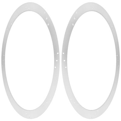 15" Subwoofer Speaker Spacers Depth Extender Extending Rings - 1/4" thick - ID: 14 1/8" OD: 15 7/8" - 1 Pair - SSK15 - Stackable - White