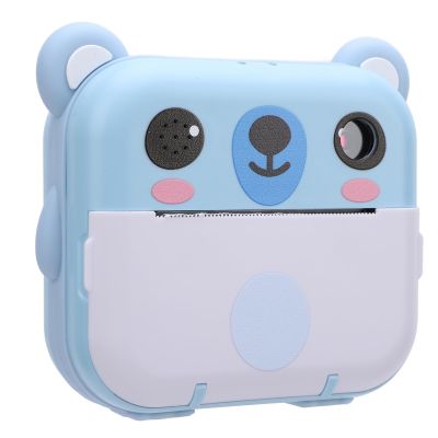 Bewinner 1080P Instant Print Camera, Dot Printing Music Instant Camera with Print Paper for Kids Present (Blue)