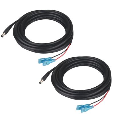 JLY DC Power 5.5mm x 2.1mm Barrel Male Plug Connector Pigtail2A 5521 22AWG DC Cable Extension 2 Pin Open End to Bare Wire Cord for DC Power Supply Cable Repair