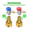 Easy Operation Low Car Side Quick Coupler Auto Air-Conditioning Hose Adapter Fitting Connector Tool R134A to R1234YF view 4