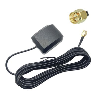 SMA Male Plug GPS Active Antenna Aerial Connector Cable for Car Dash DVD Head Unit Stereos 1575.42MHZ 3.0-5.0V