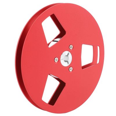 5 Inch 3 Holes Universal Open Reel, Classic Aluminum Alloy Empty Tape Reel for Reel to Reel Recorder Repairing, with Wind Resistant NAB Flanges, for Studer 1/4 Inch Tape (Red)